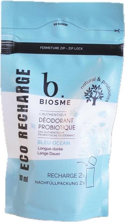 Biosme Deodorant probiotisch Bleu océan Nachfüllpackung Fl 80 ml (Roll-on, 80 ml)