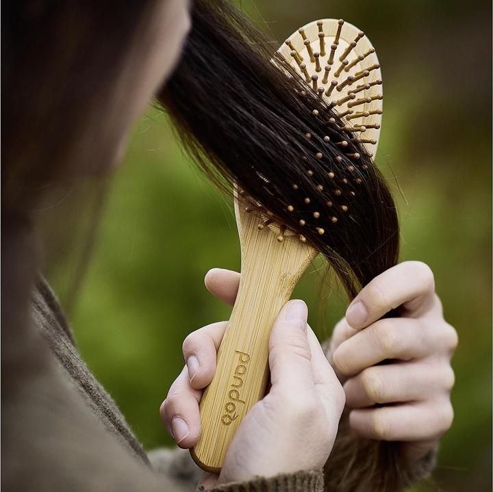 Actual product image Pandoo Bamboo hairbrush