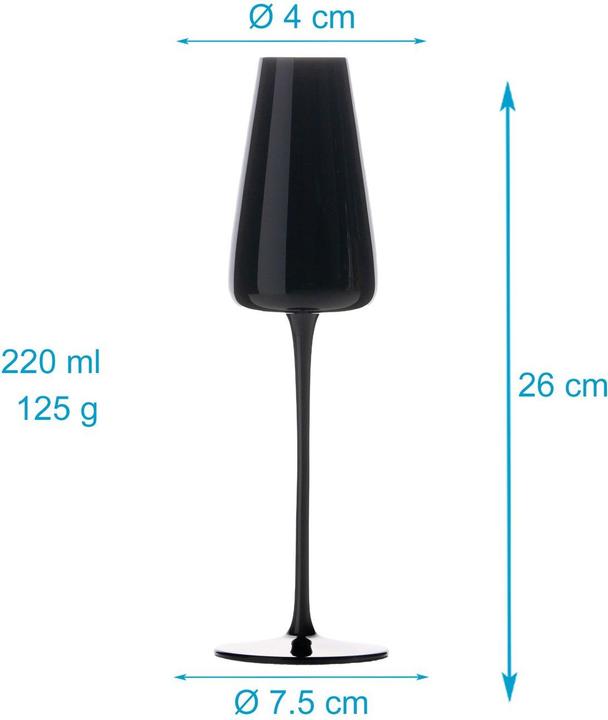 Actual product image Intirilife Champagne glass set 220ml (22 cl, 4 Glasses, Champagne glasses)
