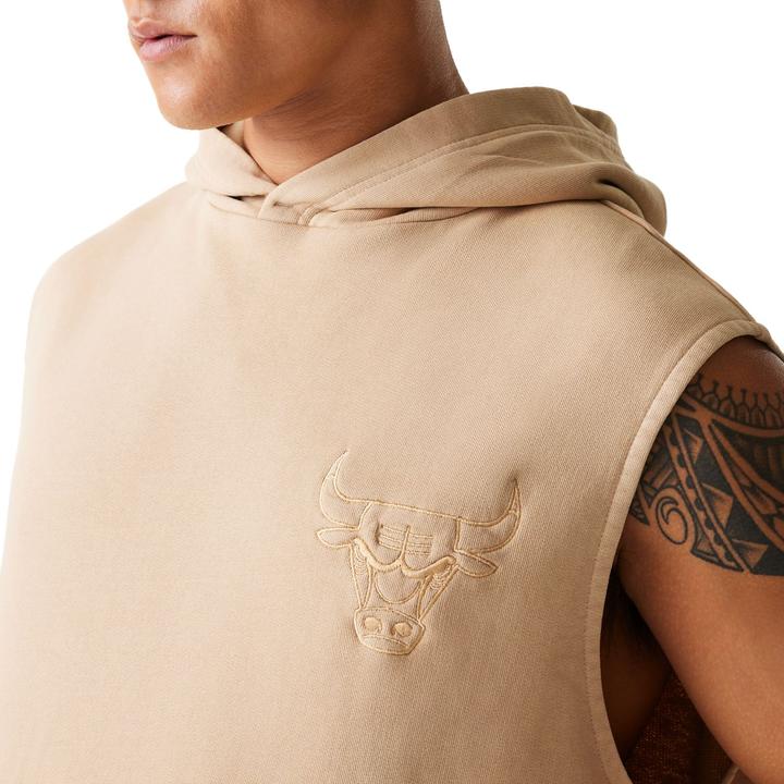 Produktbild New Era Sleeveless Hoody - WASHED Chicago Bulls beige - XL (XL)