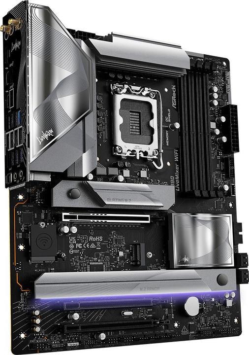 Productafbeelding AsRock Z890 LiveMixer WiFi Intel DDR5 S1851 (LGA 1851, Intel Z890, ATX)