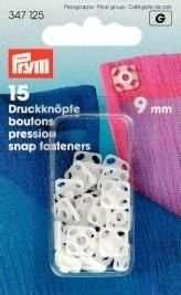Actual product image Prym Sew-on press studs square KST 9 mm white