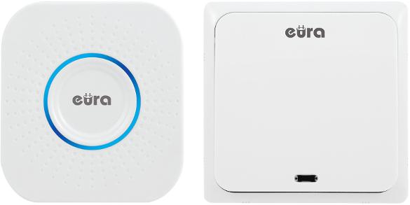 Image du produit Eura PORTE WIRELESS "" WDP-82H2 "CHILL-OUT" - sans pile, bouton poussoir (cinétique), extensible