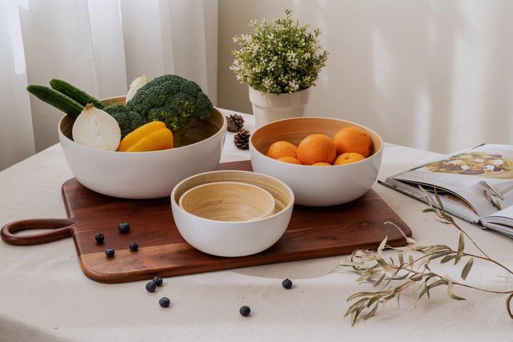 Actual product image Nuts Bowl Bamboo XL white (28 cm, 1 x)