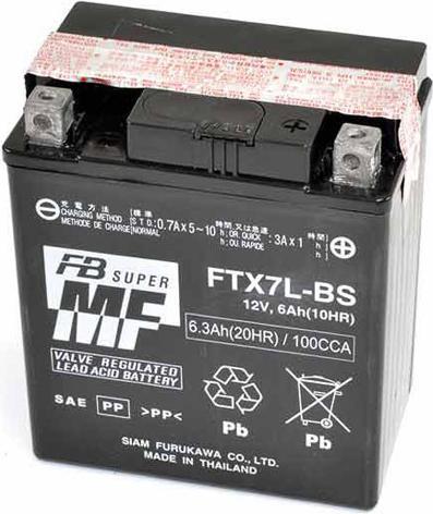 Actual product image FB Battery FTX7L-BS (12 V, 6 Ah)