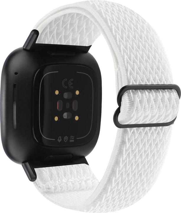 Actual product image Cover-Discount Fitbit Versa 4 / Sense 2 - Nylon Replacement Bracelet white (Nylon, Versa 3, Sense)