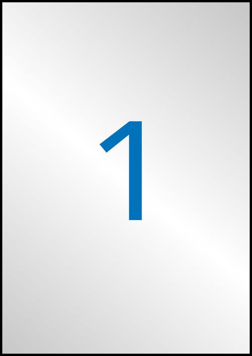 Image du produit Apli Étiquettes de plaque signalétique, 210 x 297 mm, argentées