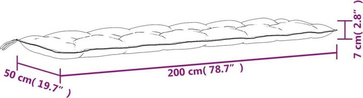 Produktbild VidaXL Gartenbank-Auflagen 2 Stk. O x ford-Gewebe (200 x 50 x 7 cm)