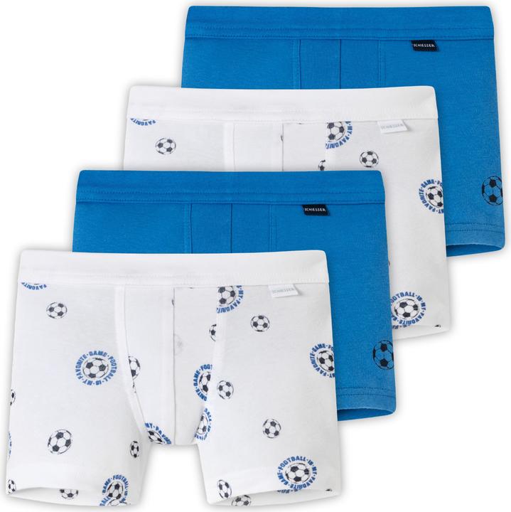 Actual product image Schiesser 4 Pack Kids Boys Fine Rib Organic Cotton Pants (140, pack of 4)