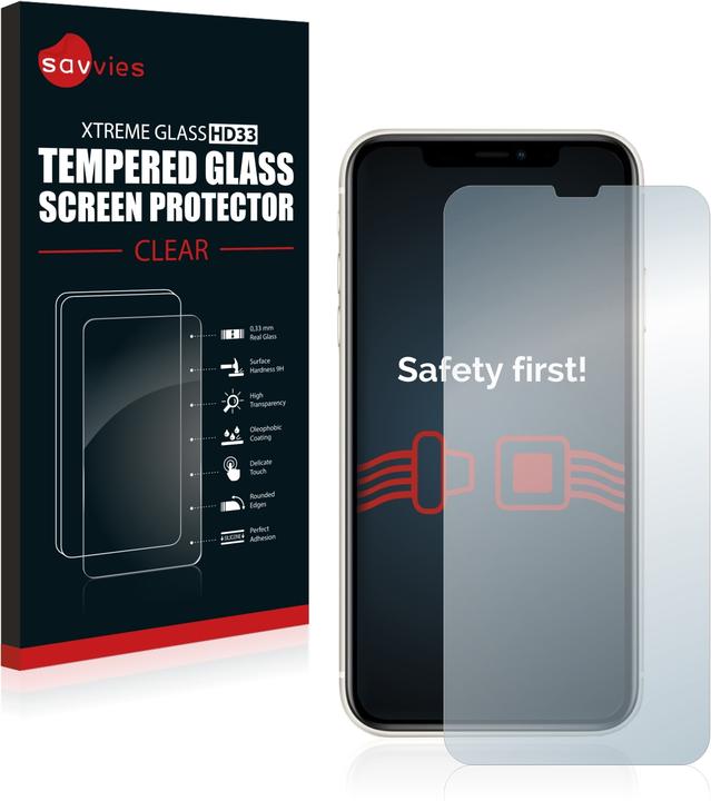 Produktbild Savvies Panzerglas Hartglas Displayschutz (1 Stück, Apple iPhone 11)