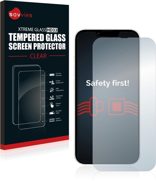 Actual product image Savvies Tempered Glass (1 Piece, Apple iPhone 13)
