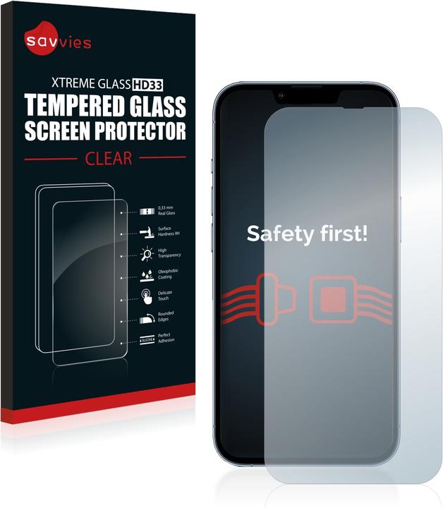 Actual product image Savvies Tempered Glass (1 Piece, Apple iPhone 13 Pro)
