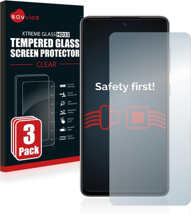 Actual product image Savvies Tempered Glass (3 Piece, Samsung Galaxy A52s 5G)