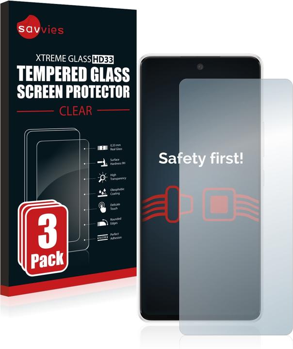 Produktbild Savvies Panzerglas Hartglas Displayschutz (3 Stück, Samsung Galaxy A53 5G)