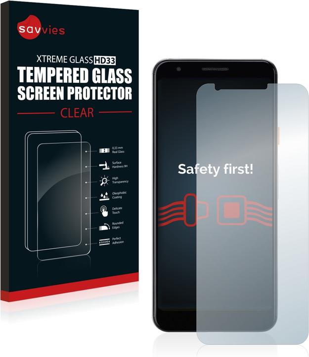 Actual product image Savvies Tempered Glass (1 Piece, Google Pixel 3a)