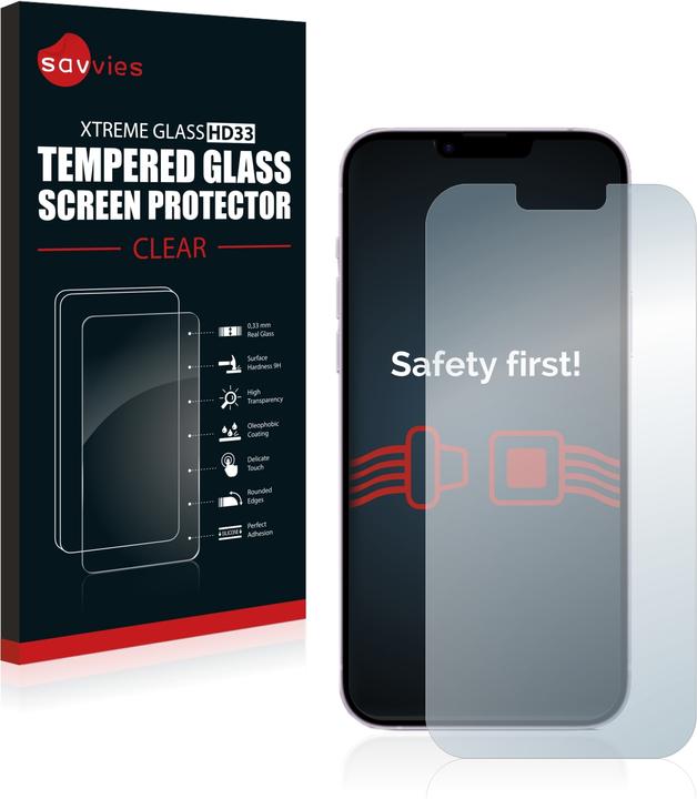 Actual product image Savvies Tempered Glass (1 Piece, Apple iPhone 14 Plus)