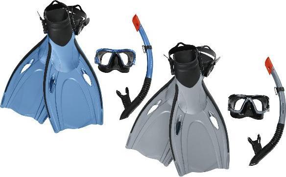 Produktbild Bestway Hydro-Pro BlackSea Snorkel & Fin Set, Adult, Half face mask, Tempered glass, Assorted colour