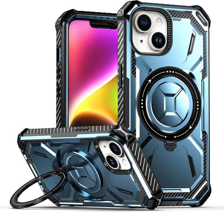 Image du produit Cover-Discount iPhone 15 - Armor Case avec kickstand bleu (Apple iPhone 15)