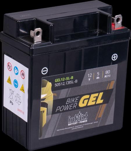 Produktbild Intact GEL12-5L-B Bike-Power GEL 5Ah Rollerbatterie (DIN 50512) YB5L-B (12 V, 5 Ah, 130 A)