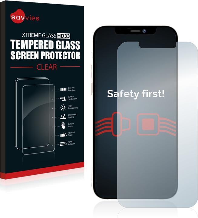 Actual product image Savvies Tempered Glass (1 Piece, Apple iPhone 12 Pro Max)