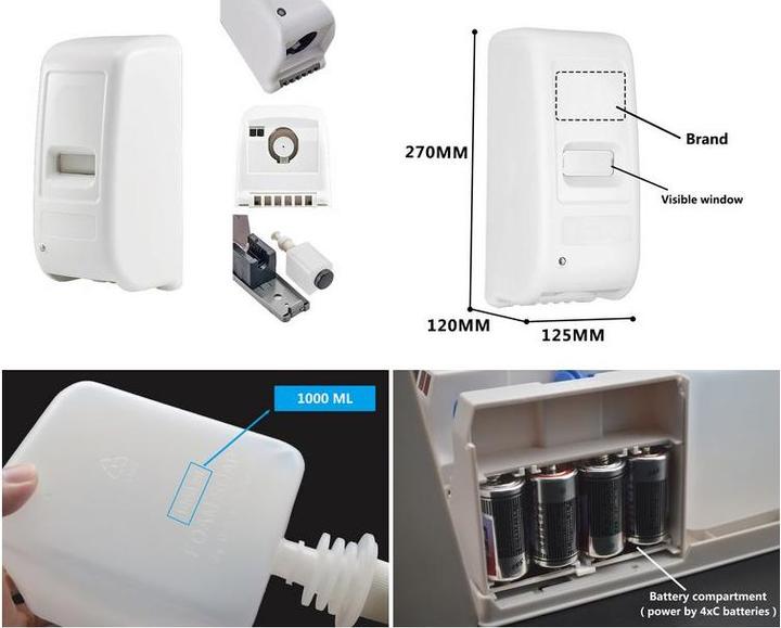 Actual product image cyoo Disinfectant Column Contactless with Sensor White 1000ml