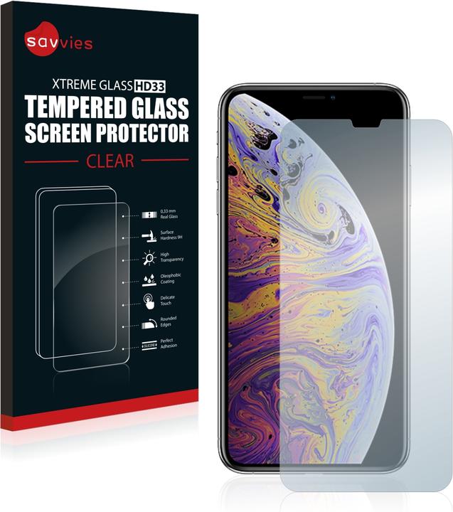 Actual product image Savvies Tempered Glass (1 Piece, Apple iPhone XS Max)