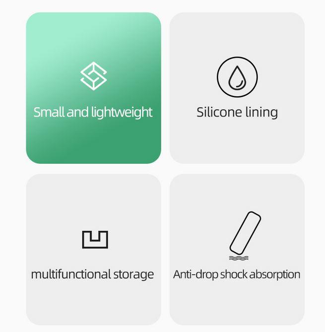 Image du produit PhoneLook Étui de protection Boîte de rangement Apple Pencil 1 & 2 liquid silicone intérieur bleu