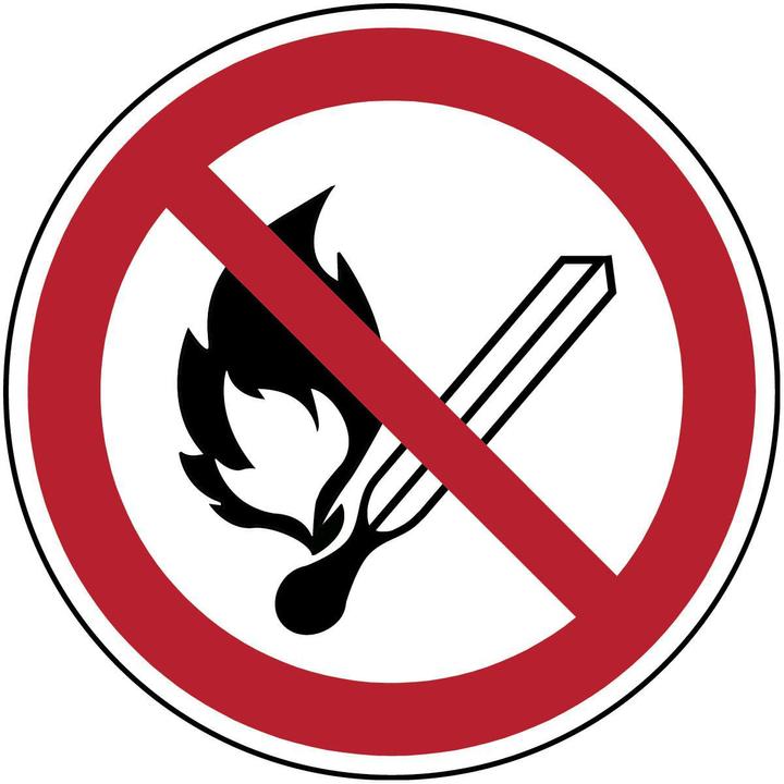 Image du produit Brady Panneau de sécurité ISO - Pas de flamme nue  feu, lumière nue et fumer interdits