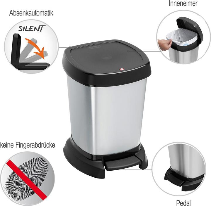 Image du produit Rotho Poubelle à pédale Paso (6 l)