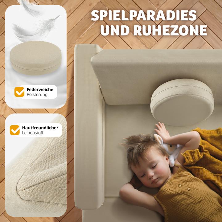 Produktbild tectake Spielsofa Lilly, 8-teilig, mit Schlaffunktion (Kindersofa)