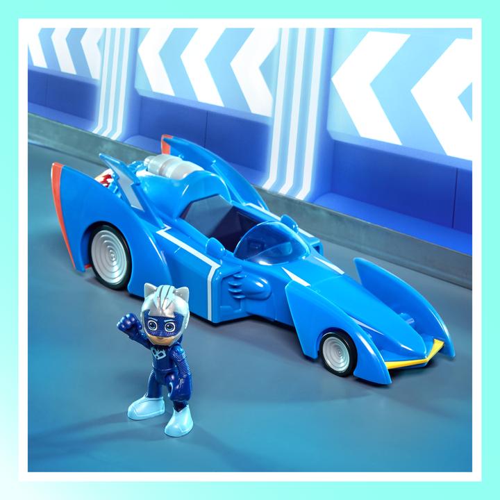 Produktbild PJ Masks Power Heroes Super-Katzenflitzer, Catboys Fahrzeug, Lichter, Geräusche, Vorschulspielzeug f