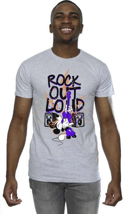 Actual product image Disney Mens Mickey Mouse Rock Out Loud T-Shirt (XXL)