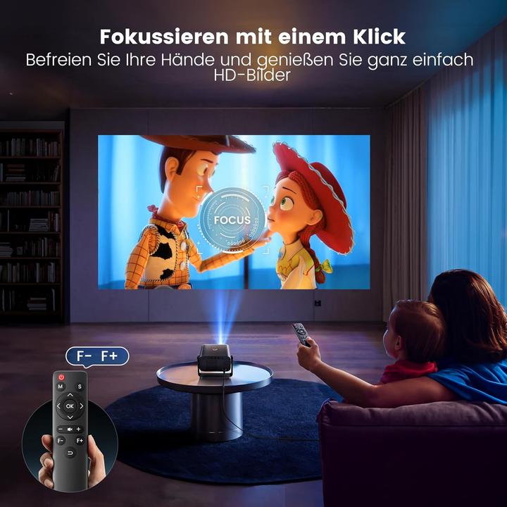 Actual product image Putrims S28 Mini Beamer mit Fernbedienung, Full HD, 1080P (Full HD)