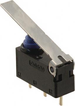Image du produit Omron Industrial Automation Microrupteur, D2HW, 2A, 1 contact inverseur, 0,49N, levier à charnière