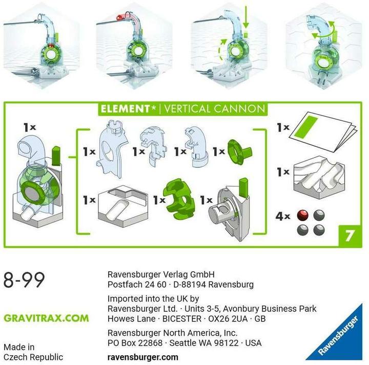 Actual product image Ravensburger GraviTrax Element Vertical Cannon