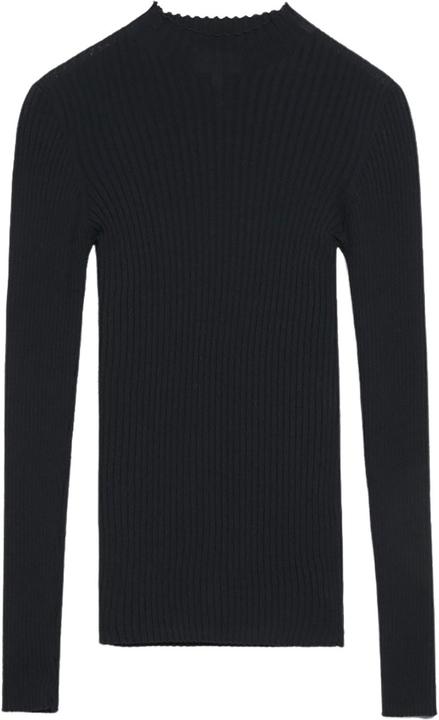 Armedangels Alaania Pullover Stand-Up Collar Black