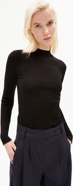 Actual product image Armedangels Alaania Pullover Stand-Up Collar Black (XS)