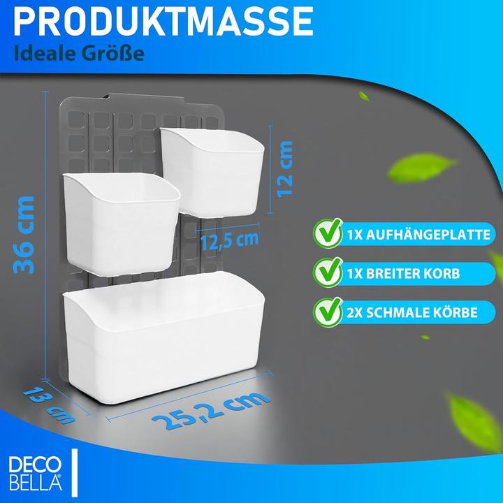Image du produit Triton Sac de rangement suspendu, organiseur, plastique, blanc