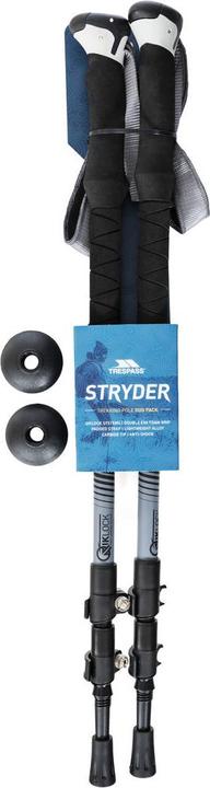 Actual product image Trespass STRYDER - 2 PC WALKING POLE SET (black, EACH, BLK) (135 cm)