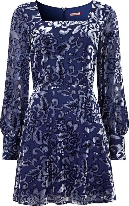 Actual product image Joe Browns Floral Devoré Voluminous Sleeve Mini Dress (44)