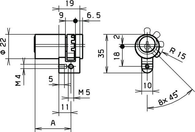 Immagine prodotto Dormakaba KABA 8 mezzi cilindri 1514 RZ con chiusura multipla / 5000