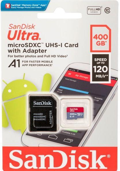 Actual product image SanDisk Ultra A1 (400 GB, microSDXC, U1, UHS-I)