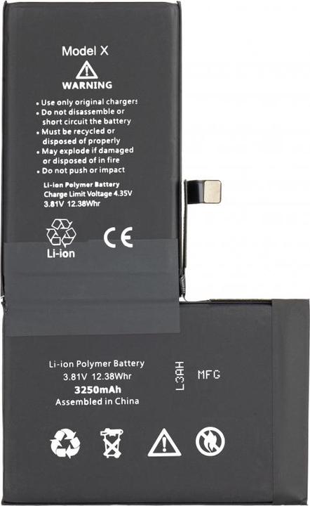 Actual product image Aftermarket Akku für iPhone X, 3250mAh High Capacity