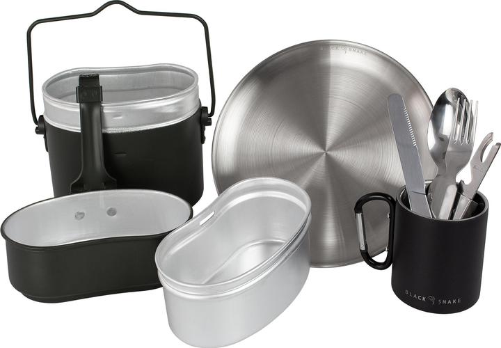 Produktbild Black Snake Teller, Essbesteck, Karabiner Tasse