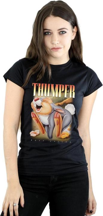 Actual product image Disney Womens/Ladies Bambi Thumper Montage Cotton T-Shirt (XL)