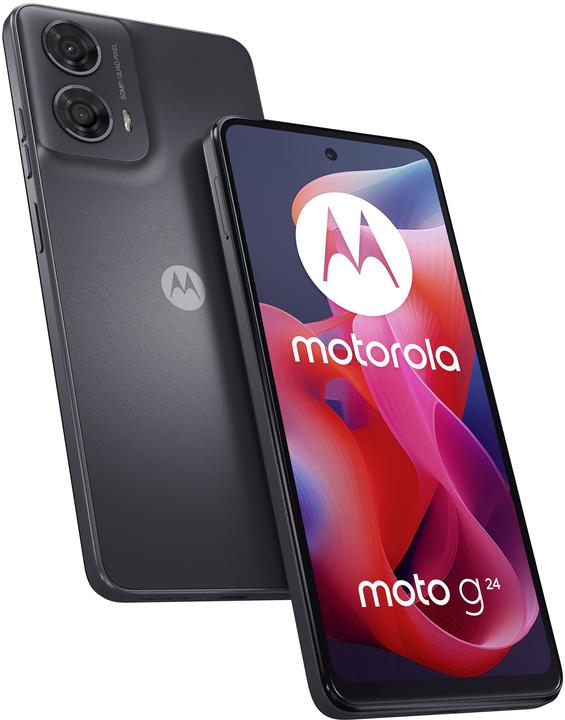 Produktbild Motorola moto g24 (128 GB, Matte Charcoal, 6.56", Dual SIM, 50 Mpx, 4G)