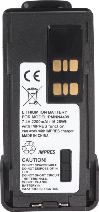 Image du produit AccuCell Batterie Motorola DP4400, DP4800, PMNN4101A, avec IMPRES function