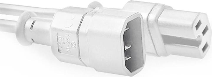 Produktbild Powercord C14 - C15 white 0.6 m (0.60 m)
