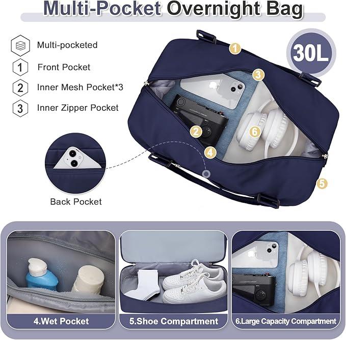 Image du produit Only-Bags.Store 3pcs Voyage avec un grand Carry-on sac, un sac de sport, et un bagage étanche