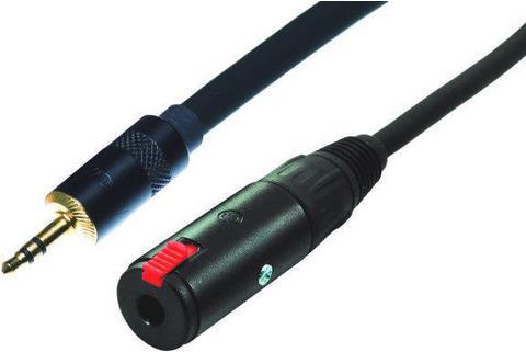 Actual product image Contrik Jack 3-pin to mini plug 3-pin. (1.50 m, 3.5mm jack (AUX), 6.3mm jack)